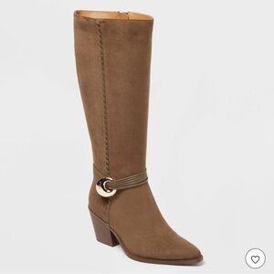 NWT Universal Thread “Rio Whip Stitch”Brown Tall Women's Boots Size 8